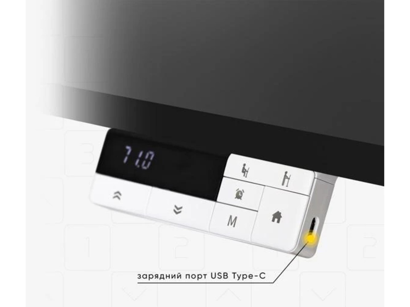 Стіл з електрорегулюванням висоти Mealux PowerDesk Lite Black (EVO-201 Lite B/B) — фото 5